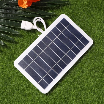 1,5 Вт 6 В USB Солнечная панель из поликремния, портативное солнечное зарядное устройство для путешествий на открытом воздухе, генератор для легкого аккумулятора мобильного телефона
