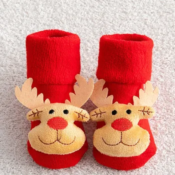 1 пара Рождественских носков на Новый год 2024, детские носки, Рождественский чулок, Украшение Рождественской елки для дома, Рождественские подарки Navidad 2023.
