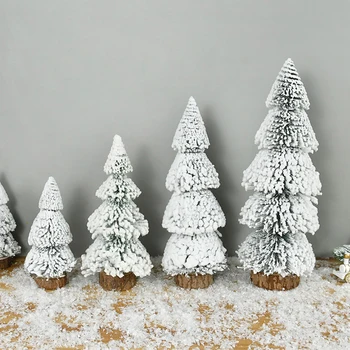 1 шт. мини-елки с зимними снежными украшениями, Искусственная столешница, украшение своими руками, Рождественские Подарки, Принадлежности для вечеринок