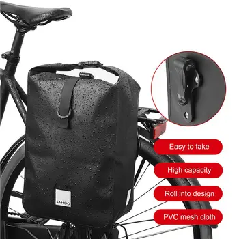 10-литровый багажник для велосипеда на заднем сиденье Водонепроницаемые Велосипедные корзины Водонепроницаемая сумка для велосипедной стойки Светоотражающий задний рюкзак Седельная сумка через плечо