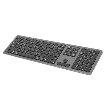 110 клавиш беспроводной Bluetooth-клавиатуры из алюминиевого сплава, ультратонкая перезаряжаемая клавиатура Type-C, подходит для OS X, Windows, Android