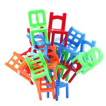 18 шт./компл. Настольные игровые стулья-балансиры для взрослых и детей, игра для родителей и детей, интерактивная игрушка 