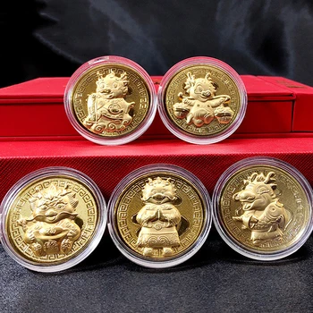 1ШТ 2024 Год Китайского Зодиака Дракон Памятная Монета Сувенирное Искусство Коллекционное Деловое Праздничное Украшение Подарок