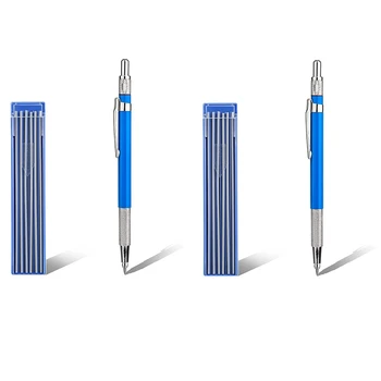 2 твердых плотницких карандаша, с 24 шт. заправками для карандашей, механические карандаши для резки стали, набор автоматических карандашей 2 мм