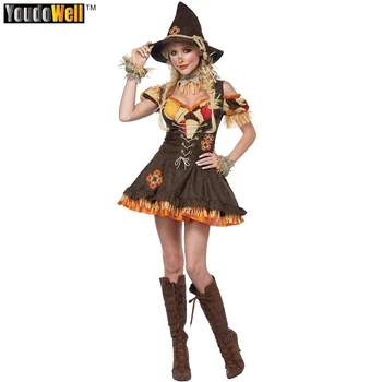 2023 Новая женская форма страшилы-ведьмы, костюм на Хэллоуин, Игривая милая сценическая шляпа, косплей для выступлений