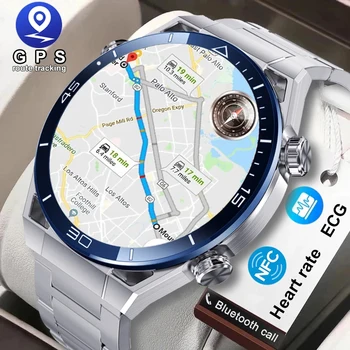 2023 Новый NFC ECG + PPG Bluetooth Вызов Smartwatch GPS Трекер Движения Браслет Фитнес Для Huawei Watches Ultimate Smart Watch Men