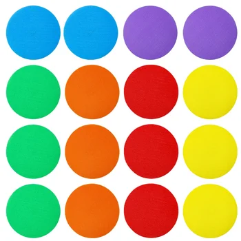 24 Шт. Маркеры для ковров, Цветные круглые наклейки The Circle Sitting Dot, принадлежности для занятий в классе из полиэстера, детские кружки