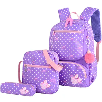 3 шт./компл. Модный детский Прекрасный рюкзак для детей, Школьная сумка для девочек, школьные сумки с принтом Mochila, рюкзаки, школьный ранец
