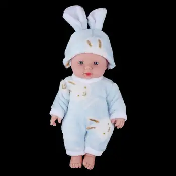 30-сантиметровая виниловая кукла для новорожденных в розовой одежде с кроликом Preemie Blue