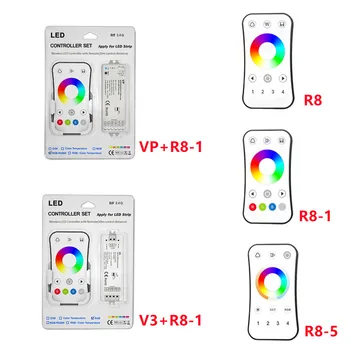 4 зоны 2,4 ГГц RF Сенсорный Беспроводной Контроллер светодиодной ленты RGB/RGBW 4A * 3CH с 3-канальным затемнением для RGB/RGBW/RGB +CCT светодиодной ленты или модулей