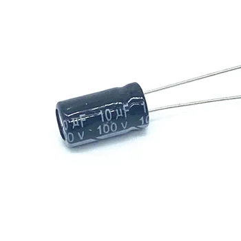 50ШТ Высокое качество 100V10UF 6*12 мм 10 МКФ 100 В 6*12 Электролитический конденсатор