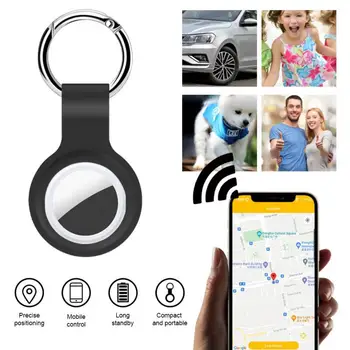 GPS-Трекер С Защитным Чехлом Anti-lost Smart Finder WIFI Tracker Кнопочный Аккумулятор CR2032 Для Apple Airtag Portable Key Finder