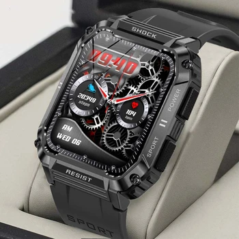LEMFO 2023 Новые мужские умные часы с 1,95-дюймовым экраном и Bluetooth-набором номера, спортивные водонепроницаемые умные часы для мужчин и женщин
