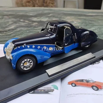Norev 1/18 Для Peugeot 302 Darl'Mat 1937 Металлическая модель автомобиля, отлитая под давлением, Черные, синие Игрушки, подарки, коллекция украшений для хобби