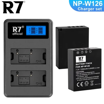 R7 1200 мАч NP-W126 NP W126 NP-W126S W126S Батарея + ЖК-дисплей Двойное Зарядное Устройство для Fuji X-Pro1 XPro1 X-T1 XT1, HS30EXR, HS33EXR X PRO1
