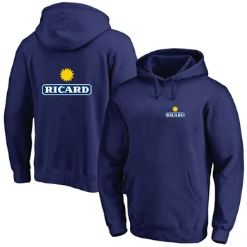 RICARD 2023, Новые весенне-летние модели, Мужская высококачественная повседневная модная рубашка-пуловер с длинными рукавами, однотонная толстовка с капюшоном
