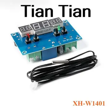 XH-W1401 Интеллектуальный цифровой термостат Плата контроллера температуры Модуль контроля температуры Светодиодный дисплей с кабелем