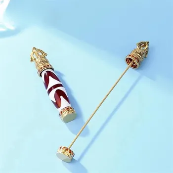 XS Универсальные скручиваемые бусины-ведерки в тибетском стиле, винтажное ожерелье с подвеской в виде лотоса