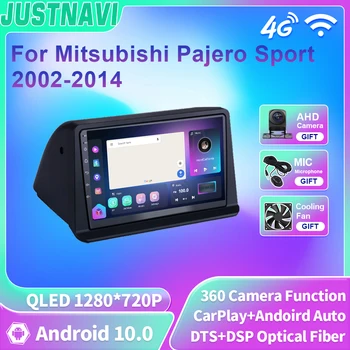Автомагнитола JUSTNAVI QLED для Mitsubishi Pajero Sport 2002-2014 Android Мультимедийный видеоплеер GPS DSP навигация Carplay 2 Din