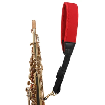 Аксессуары для музыкальных инструментов Регулируемый шейный ремень для саксофона, нейлоновый ремешок для саксофона, крючок, экономящий усилия плечевой ремень