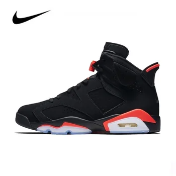 Баскетбольные кроссовки Nike Black Air Jordan 6 с инфракрасным излучением Оригинальные мужские и женские баскетбольные кроссовки Top Jordan 2019