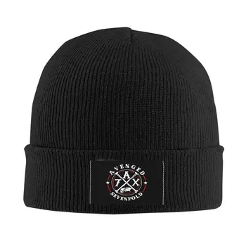 Винтажная шапочка с логотипом A7X и напуском для унисекс Skeleton Death Metal, Теплая Зимняя вязаная шапка с черепом, Кепка