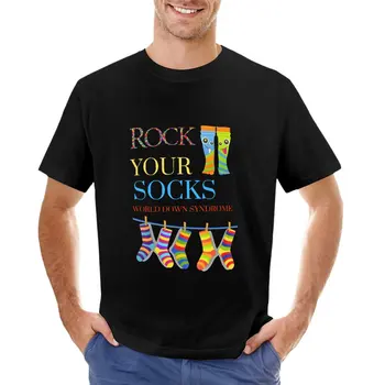 Всемирный день синдрома Дауна 2023 Для мальчиков И девочек, Детская футболка Rock Your Socks, мужская одежда, забавная футболка, мужские футболки с длинным рукавом