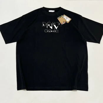 Высококачественная футболка 23ss GD collab для мужчин и женщин, хлопковая футболка унисекс, винтажная футболка оверсайз с чернильным принтом