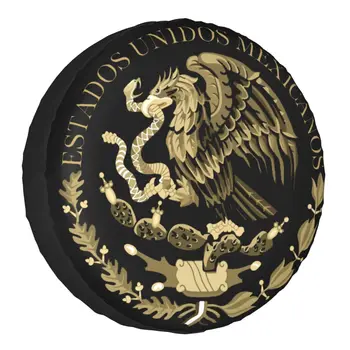 Герб Мексики, Покрышка запасного колеса для Grand Cherokee, печать мексиканского флага, сепия, Джип RV, внедорожник, автофургон.