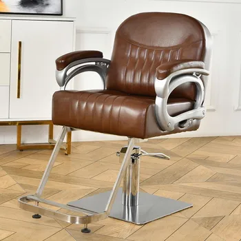 Гидравлическое парикмахерское кресло с вращением из нержавеющей стали, Профессиональное парикмахерское кресло для бровей, салон Taburete Ruedas Beauty Furnitures HDH