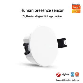 Датчик присутствия человека Tuya Smart Zigbee в режиме реального времени для домашней безопасности, детектор яркости, умный дом Tuya Wifi 2 В 1
