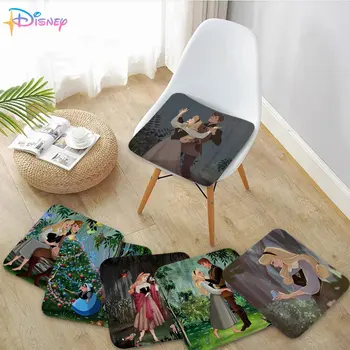 Декоративный коврик для стула Disney Sleeping Beauty Aurora Princess, мягкая подушка для обеденного патио, домашнего офиса, внутреннего садового коврика