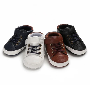 Детские Классические кроссовки, обувь из натуральной кожи для новорожденных, первые ходунки для мальчиков и девочек, противоскользящая спортивная обувь для малышей