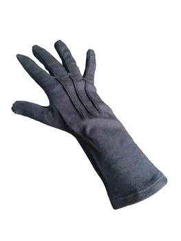 Длинные черные хлопчатобумажные перчатки, износостойкие и устойчивые к царапинам, Удобные и дышащие церемониальные перчатки, впитывающие пот Перчатки