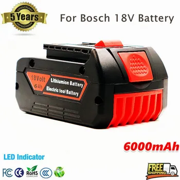 для Bosch Перезаряжаемый литий-ионный аккумулятор 18V 6000mAh для резервного копирования электроинструмента Bosch 18V 6.0Ah Портативная замена BAT609