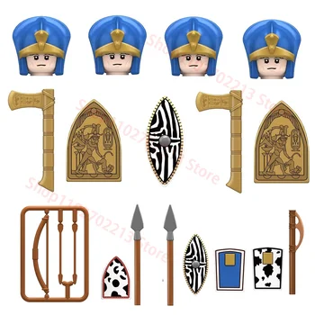 Древнеегипетские Нубийские солдаты, Обучающие Фигурки, Коллекция строительных блоков, Игрушки, Рождественский подарок для детей N321 N316