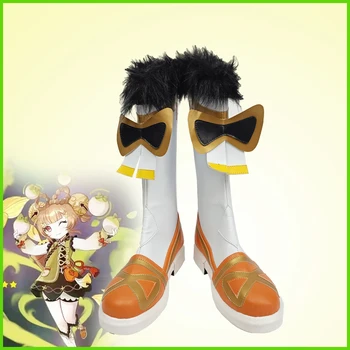 Игра Genshin Impact Yaoyao Косплей Милый Кролик Морковная Корзина Кукла Яо Яо Парики Обувь Хэллоуин Мужская Женская обувь Cos