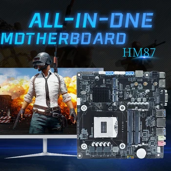 Игровая материнская плата HM87 Поддерживает процессор Intel 4 и 5rd SNB/IVB серии LGA946 I3/I5/I7PGA, совместимый с VGA HDMI, Порт RJ45, Локальная сеть 1000 Мбит/с