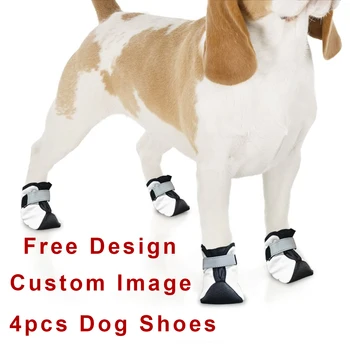 Изготовленная на Заказ Собачья Обувь для Маленьких Собак, Спортивная Грязеустойчивая Обувь Для Прогулок с Плюшевым Мишкой Корги Чихуахуа, Персонализированная Собачья Лапа