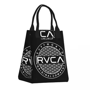 Изготовленная на заказ черная сумка для ланча с логотипом Rvcas, женская теплая сумка-холодильник, изолированный контейнер для ланча для детей, школьных рабочих сумок для пикника