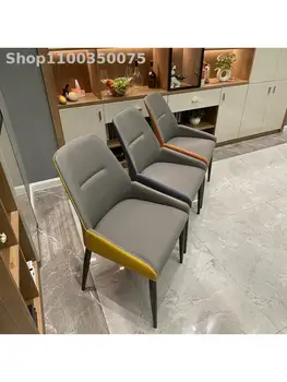 Изготовленный на заказ скандинавский обеденный стул Современный минималистичный домашний стул со спинкой Дизайнерская итальянская минималистичная гостиная для отдыха и творчества