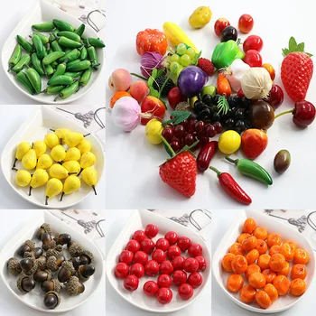 Имитационная пенопластовая маленькая модель фруктов и овощей, мини-набор фруктов и овощей, учебные пособия для детей