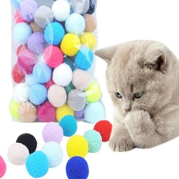 Интерактивная игрушка для кошек, креативная игрушка для кошек, мини-игра для котенка, Эластичная игрушка, пушистый мяч.