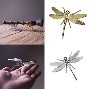 Креативное украшение в виде маленькой стрекозы с шестифутовой имитацией стрекозы Dragonfly 3D Металлический Держатель для ручки Украшение рабочего стола