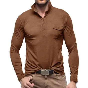 Летняя новая мужская повседневная рубашка-поло с короткими рукавами, модная офисная футболка, мужская дышащая рубашка-поло, мужская одежда