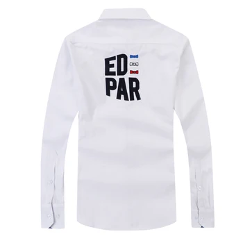Логотип EP 2023, Новые летние мужские рубашки с длинным рукавом, модная повседневная деловая хлопковая мужская сорочка большого размера, Франция, EP
