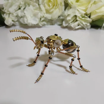 Механические насекомые в стиле стимпанк, муравьиные украшения, цельнометаллические игрушки-насекомые, собранные вручную, настольные поделки, готовые украшения