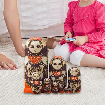 Многослойная кукла 10 слоев, матрешки для девочек, деревянная матрешка, подарок на День рождения