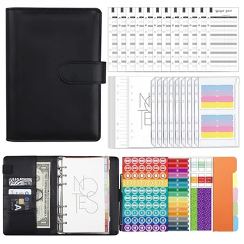 Многоцветный Блокнот для планирования бюджета A6 Planner Binder Libretas Папка в искусственной обложке с 6 отверстиями Пластиковый финансовый конверт