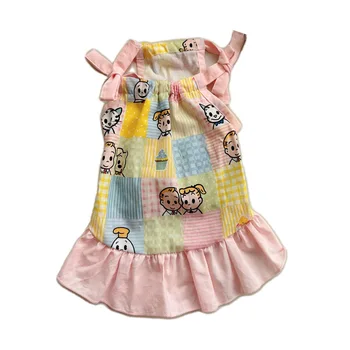 Модное мультяшное платье, одежда для домашних собак, юбка на подтяжках, одежда для собак, Супер Маленькие Милые талисманы с принтом чихуахуа, Летние Розовые Девушки